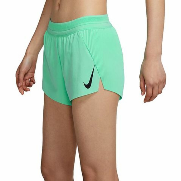 Nike Pants - Nike Glow Mint Green Dri Fit Aeroswift Shorts Racing Running Slim NWT